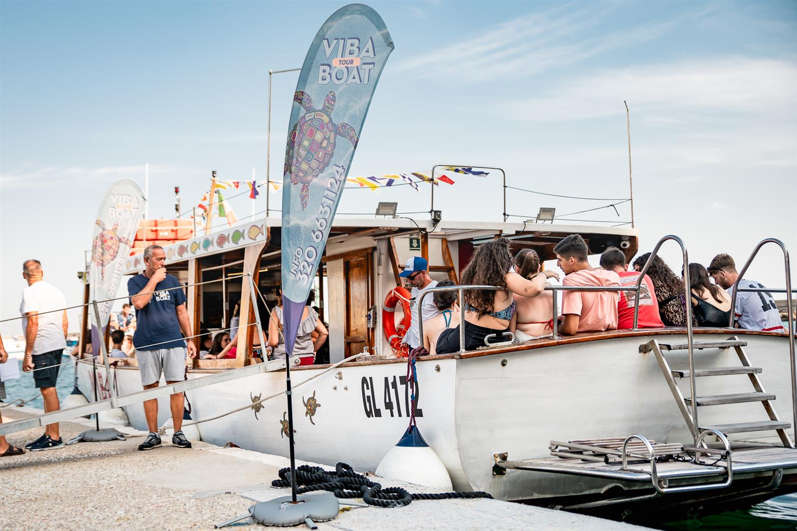 Party barca tramonto